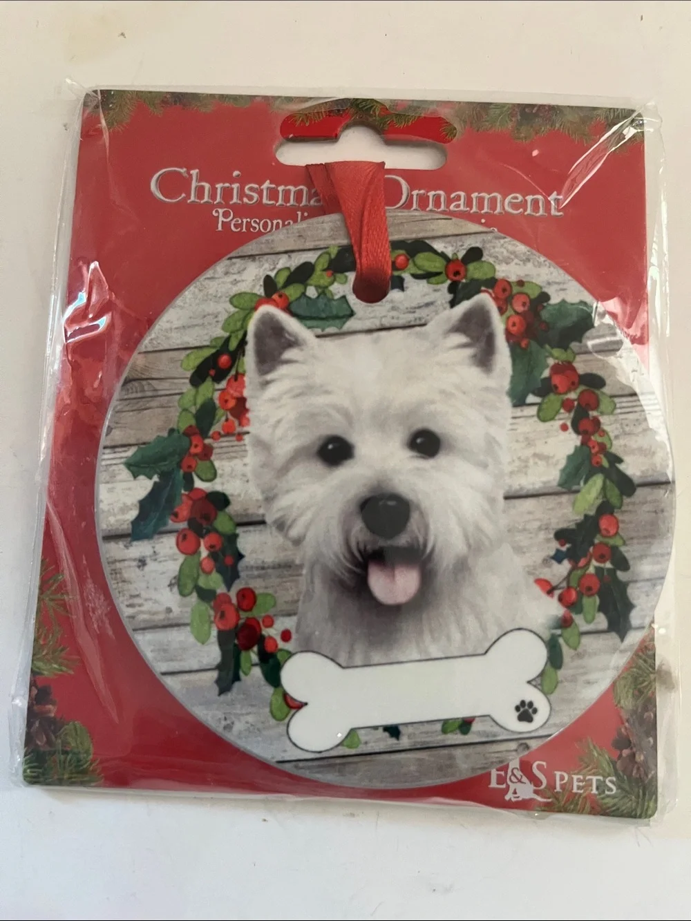 Dog lover accessories- Dog Phrenology, leash and Westie Xmas ornament
